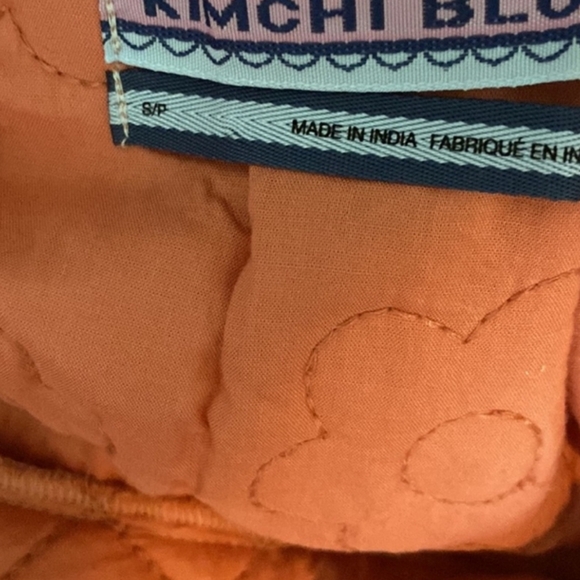 Kimchi Blue Astrid Coral Textured Floral Mini Babydoll Dress Puff Sleeves S - Picture 13 of 14